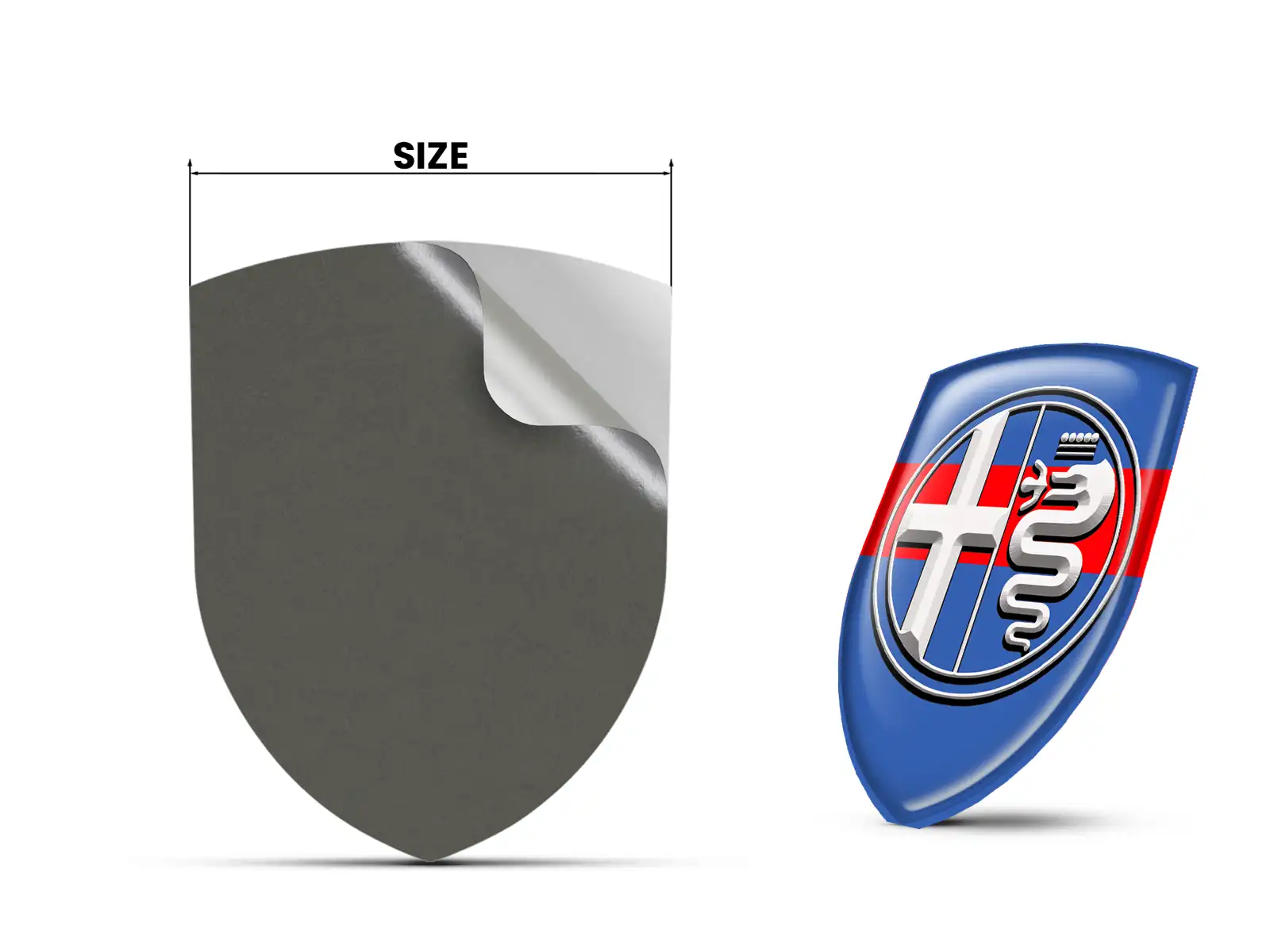 Alfa Romeo Pegatina Relieve Coche Estilo Universal Estrella